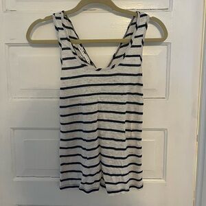 Trina Turk 100% Linen Striped Tank Top Made in USA